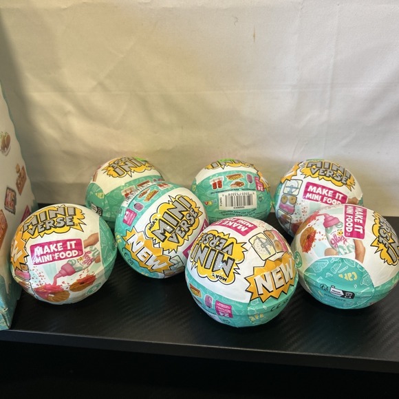 MGA\'s Mini Verse Make It Mini Food Cafe Series 3 | Ages 8+ | Lot Of 7 Balls